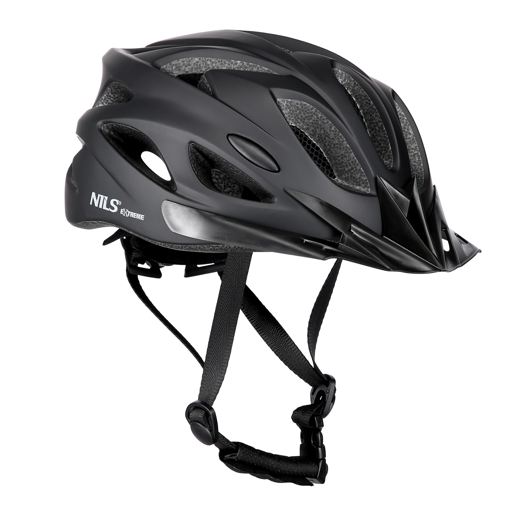 Kask ochronny do jazdy na rowerze rolkach czarny rozmiar L Nils Extreme MTW291